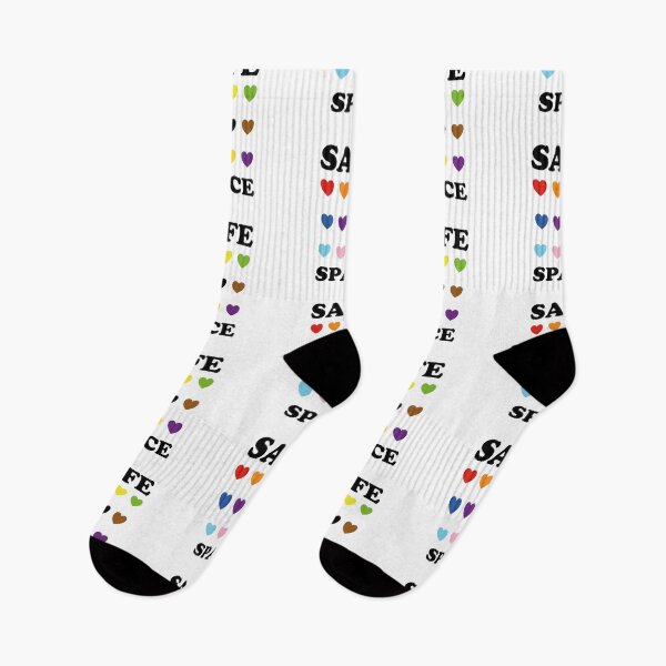 Item preview, LGBTQ SAFE SPACE inclusive pride colors hearts  designed and sold by Inspirationmotivation.