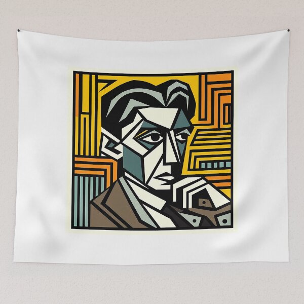 Item preview, Franz Kafka as Contemporary Cubism Art  designed and sold by OzzFrequency.
