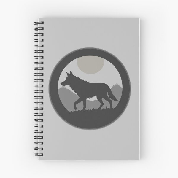 Aperçu de l'œuvre Silhouette de loup sous la lune créée et vendue par FabcoDesign.