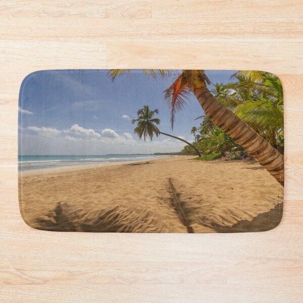 Item preview, Golden sands stretch along a tranquil beach, framed by lush palm trees that sway gently in the breeze designed and sold by EyezWatchin.