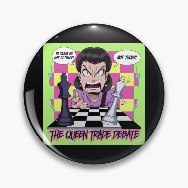 Item preview, Chess Pieces Game - The Queen Trade Debate - 90s Chess Humour  designed and sold by stickercuffs.