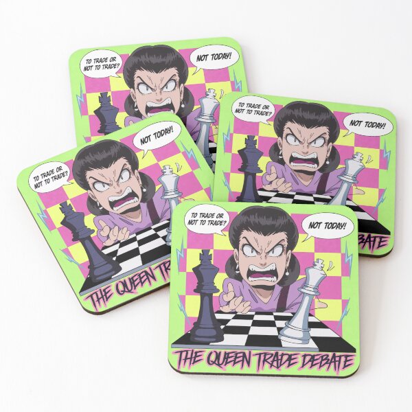 Item preview, Chess Pieces Game - The Queen Trade Debate - 90s Chess Humour  designed and sold by stickercuffs.