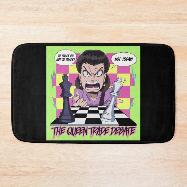 Item preview, Chess Pieces Game - The Queen Trade Debate - 90s Chess Humour  designed and sold by stickercuffs.