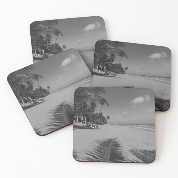 Item preview, Palm trees gently sway over an empty, sandy beach designed and sold by EyezWatchin.