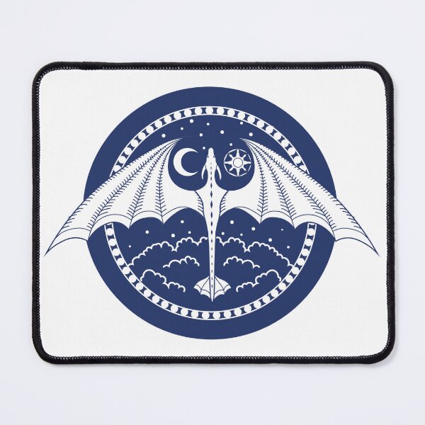 Item preview, Sun and Moon Dragon - White and Navy designed and sold by Alanna-Cyclops.