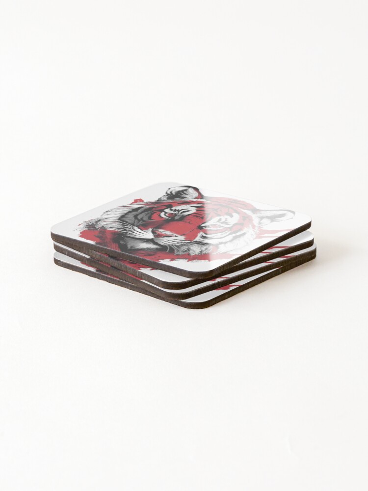 Thumbnail 4 of 5, Coasters (Set of 4), Tiger designed and sold by Raloel.