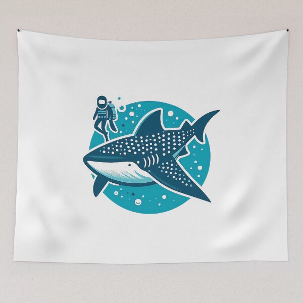 Item preview, a whale shark and a diver designed and sold by lilyfeng.