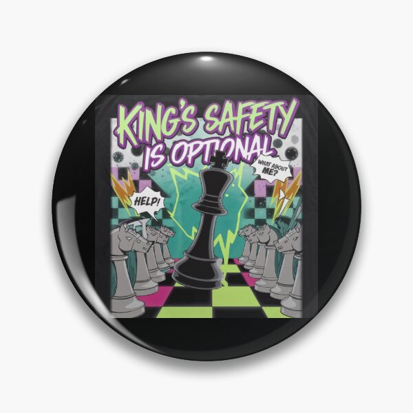Item preview, Chess Pieces Game - King’s Safety is Optional - 90s Chess Chaos designed and sold by stickercuffs.