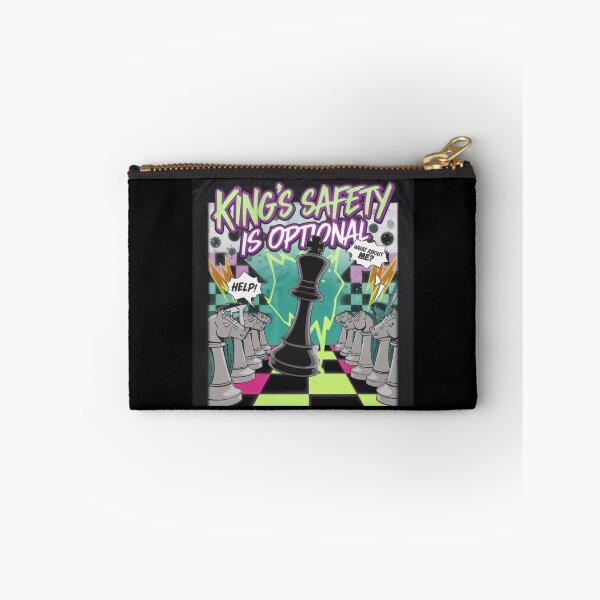 Item preview, Chess Pieces Game - King’s Safety is Optional - 90s Chess Chaos designed and sold by stickercuffs.