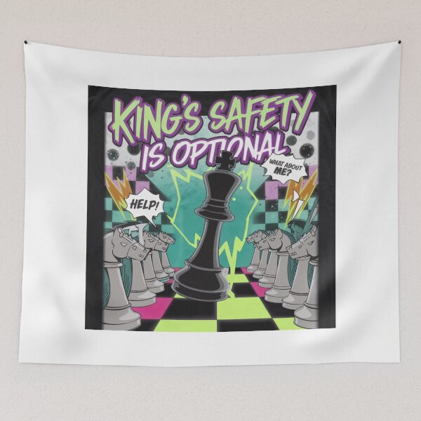 Item preview, Chess Pieces Game - King’s Safety is Optional - 90s Chess Chaos designed and sold by stickercuffs.