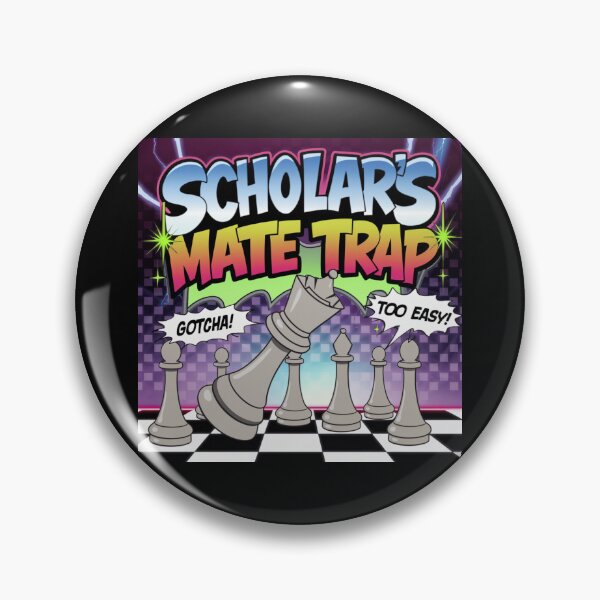 Item preview, Chess Pieces Game - The Scholar’s Mate Trap - 90s Chess Humour designed and sold by stickercuffs.