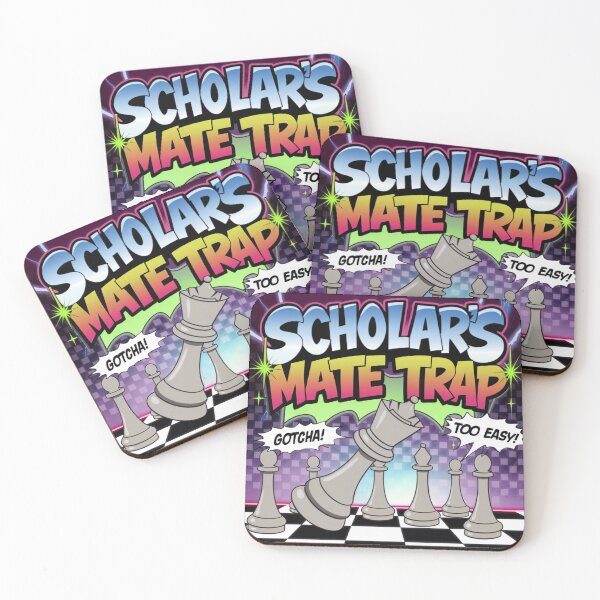 Item preview, Chess Pieces Game - The Scholar’s Mate Trap - 90s Chess Humour designed and sold by stickercuffs.