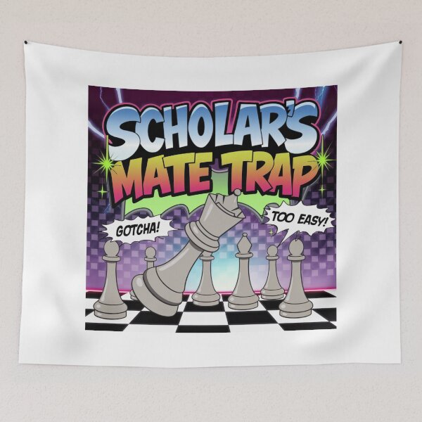 Item preview, Chess Pieces Game - The Scholar’s Mate Trap - 90s Chess Humour designed and sold by stickercuffs.