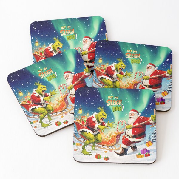 Item preview, Not my sleigh, bro! Grinch vs Santa designed and sold by 2gather1ness.