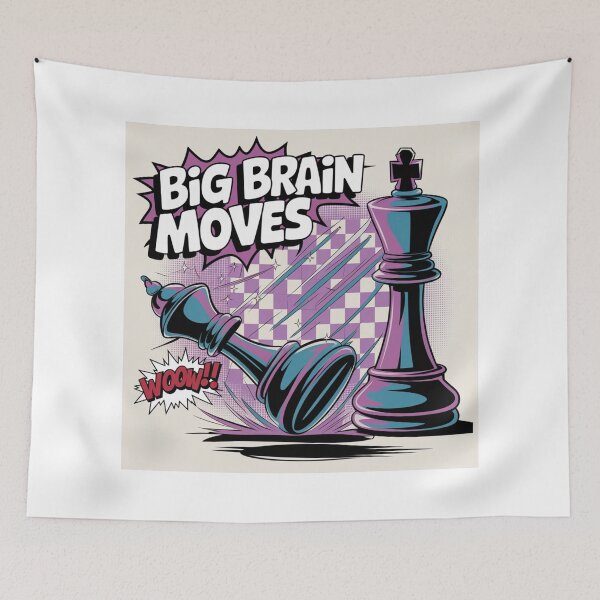 Item preview, Chess Pieces Game - Big Brain Moves - 90s Queen Sacrifice Chess  designed and sold by stickercuffs.