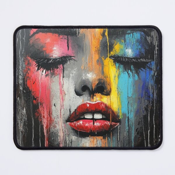 Item preview, Woman drop painting portrait designed and sold by MadSharkWear.