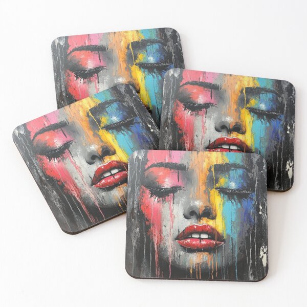 Item preview, Woman drop painting portrait designed and sold by MadSharkWear.