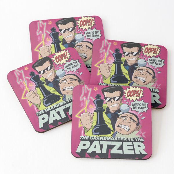 Item preview, Chess Pieces Game -The Grandmaster vs. The Patzer - 90s Chess Contrast designed and sold by stickercuffs.