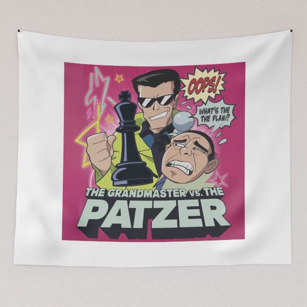 Item preview, Chess Pieces Game -The Grandmaster vs. The Patzer - 90s Chess Contrast designed and sold by stickercuffs.