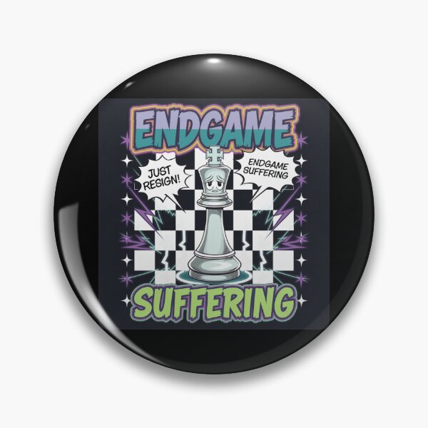 Item preview, Chess Pieces Game - Endgame Suffering - 90s Stubborn King Chess designed and sold by stickercuffs.