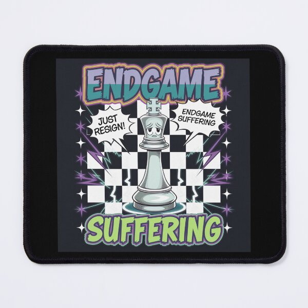 Item preview, Chess Pieces Game - Endgame Suffering - 90s Stubborn King Chess designed and sold by stickercuffs.