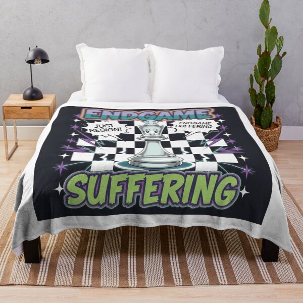 Item preview, Chess Pieces Game - Endgame Suffering - 90s Stubborn King Chess designed and sold by stickercuffs.
