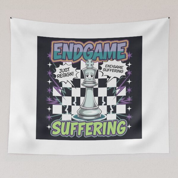 Item preview, Chess Pieces Game - Endgame Suffering - 90s Stubborn King Chess designed and sold by stickercuffs.