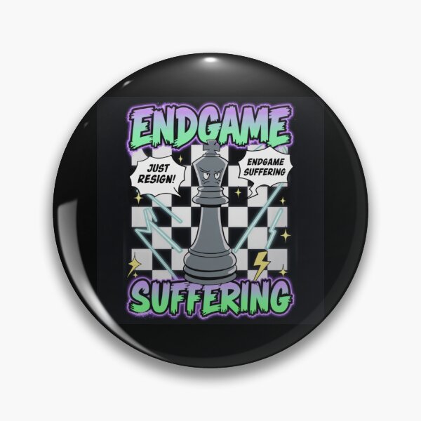 Item preview, Chess Pieces Game - Endgame Suffering - 90s Stubborn King Chess designed and sold by stickercuffs.