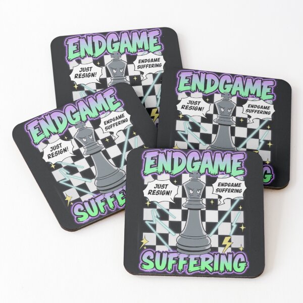 Item preview, Chess Pieces Game - Endgame Suffering - 90s Stubborn King Chess designed and sold by stickercuffs.