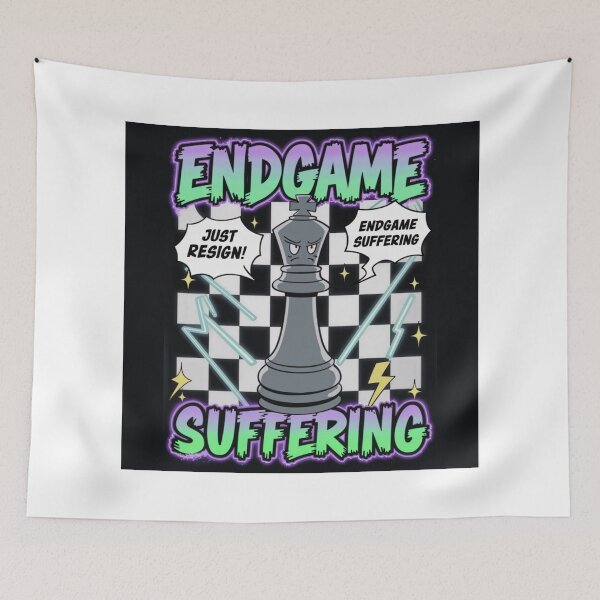 Item preview, Chess Pieces Game - Endgame Suffering - 90s Stubborn King Chess designed and sold by stickercuffs.
