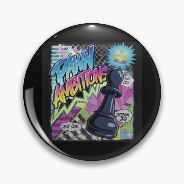 Item preview, Chess Pieces Game - Pawn Ambitions - 90s Dream Big Chess designed and sold by stickercuffs.