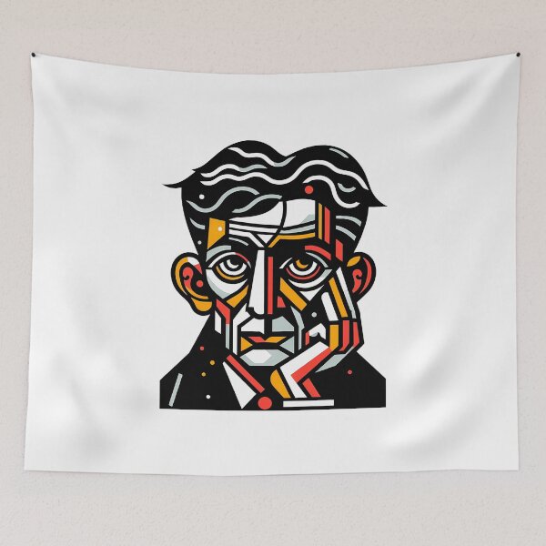 Item preview, Franz Kafka as Contemporary Cubism Art  designed and sold by OzzFrequency.