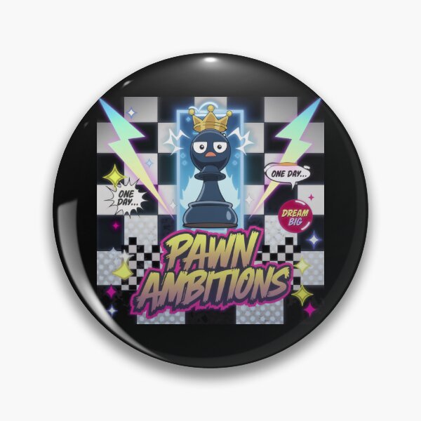 Item preview, Chess Pieces Game - Pawn Ambitions - 90s Dream Big Chess designed and sold by stickercuffs.