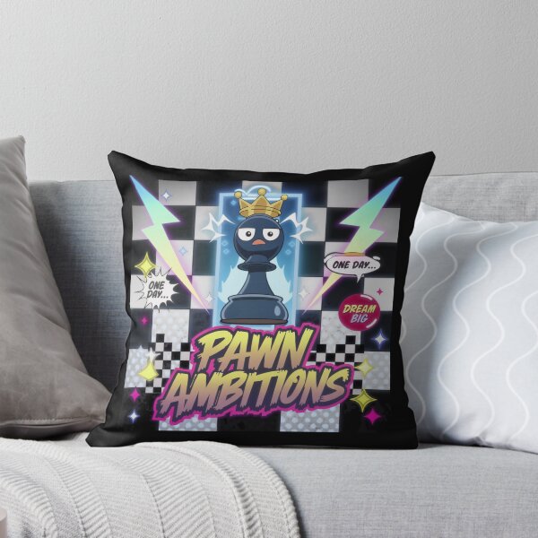 Item preview, Chess Pieces Game - Pawn Ambitions - 90s Dream Big Chess designed and sold by stickercuffs.