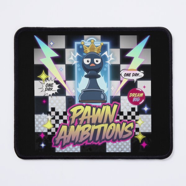 Item preview, Chess Pieces Game - Pawn Ambitions - 90s Dream Big Chess designed and sold by stickercuffs.