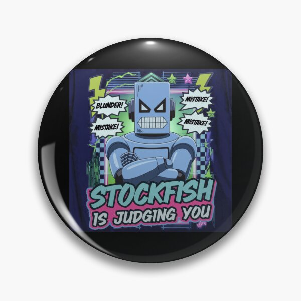 Item preview, Chess Pieces Game - Stockfish is Judging You - 90s Chess AI Attitude designed and sold by stickercuffs.
