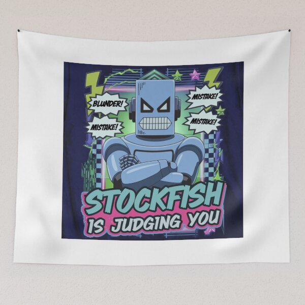 Item preview, Chess Pieces Game - Stockfish is Judging You - 90s Chess AI Attitude designed and sold by stickercuffs.