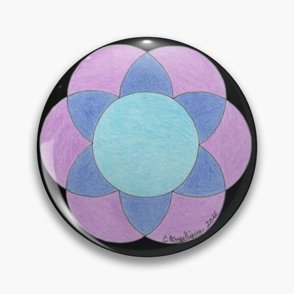 Item preview, Rosette - blue flower rosette - flower rosette - mandala rosette - rosette designed and sold by nounouangelique.