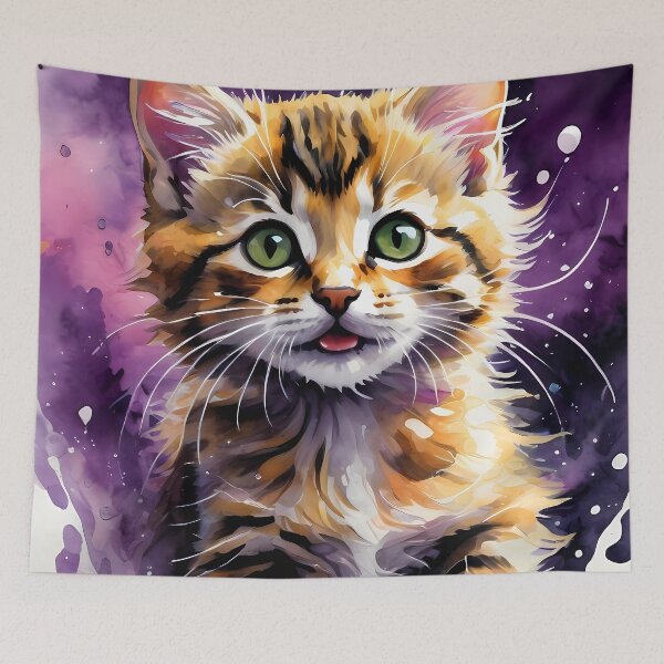 Item preview, Playful Kitten with Tongue Out designed and sold by ByteyCreatives.