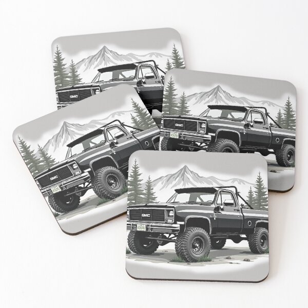 Artikelvorschau, Ein „Sierra“-inspirierter Big Rig Pick-up 4x4 in den Bergen entworfen und verkauft von ColourMaterial.