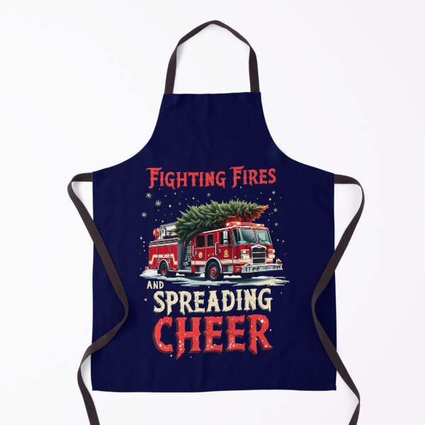 Item preview, Fighting Fires and Spreading Cheer Christmas Firefighter Design designed and sold by BNCH44.