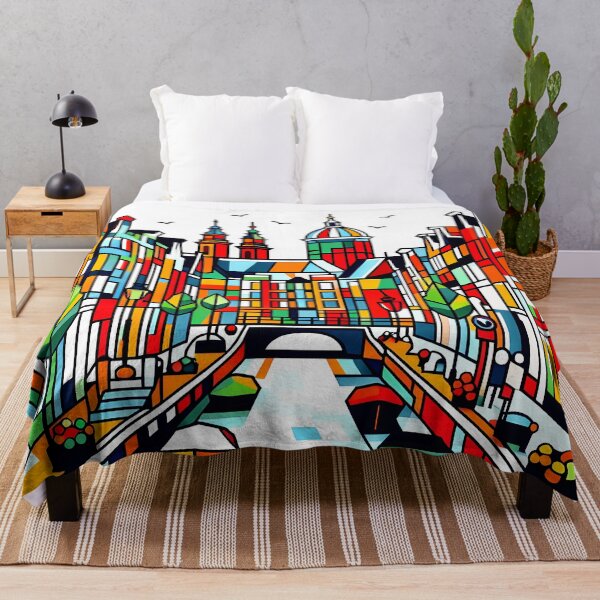 Item preview, Amsterdam as Contemporary Cubism Art – Unique Designs for Art Lovers designed and sold by OzzFrequency.
