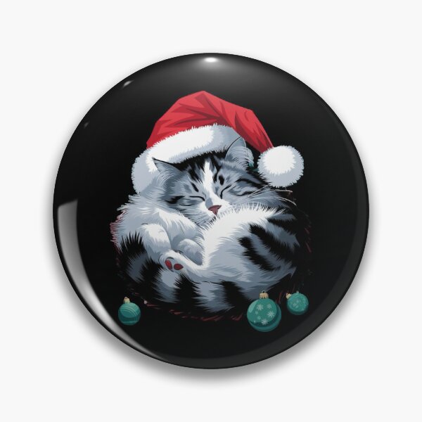 Item preview, Cozy Holiday Cat in Santa Hat - Festive Pet Lover Design designed and sold by BunBuntheDog-.