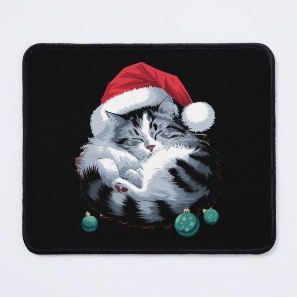 Item preview, Cozy Holiday Cat in Santa Hat - Festive Pet Lover Design designed and sold by BunBuntheDog-.