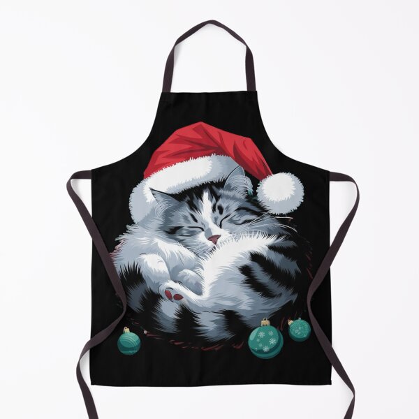 Item preview, Cozy Holiday Cat in Santa Hat - Festive Pet Lover Design designed and sold by BunBuntheDog-.