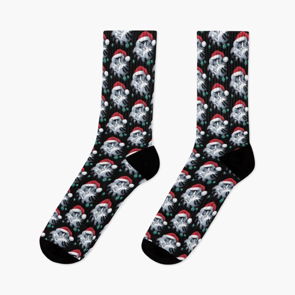Item preview, Cozy Holiday Cat in Santa Hat - Festive Pet Lover Design designed and sold by BunBuntheDog-.