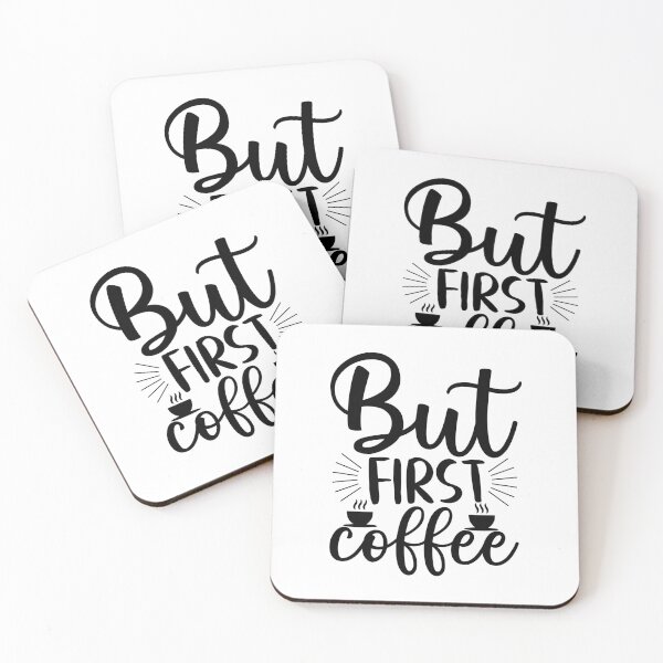 Item preview, But First Coffee - coffee lover design art  designed and sold by Dominika Farkašová.