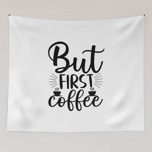 Item preview, But First Coffee - coffee lover design art  designed and sold by Dominika Farkašová.