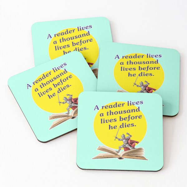 Item preview, knight, reading a book, quote designed and sold by Mauswohn.
