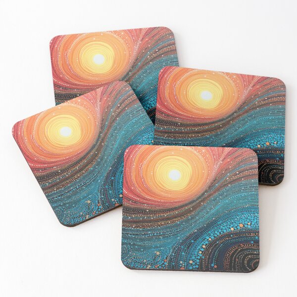 Item preview, Aboriginal Inspired Dot Art - The Sun Rises designed and sold by GrinGalore.